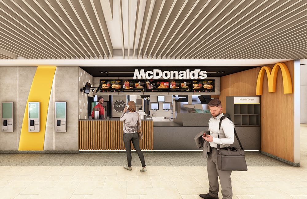 Render of McDonald's outlet at BNE international