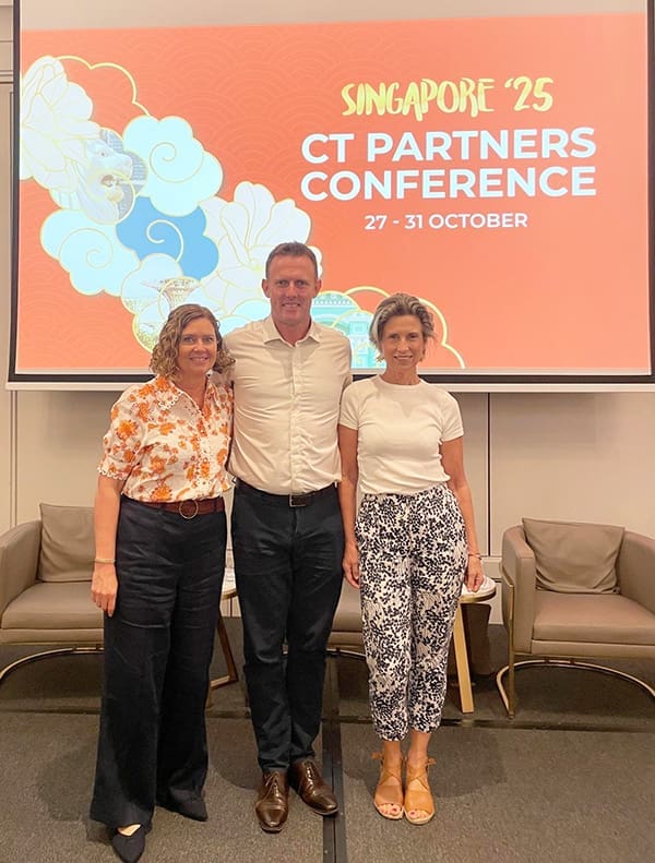 CT Partners exec team: Commercial Analyst Elizabeth Rooney, CEO Matt Masson & General Manager Partnerships Nicole Boyer.