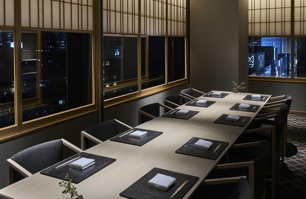 All-private dining room at GINZA GAYU within FUFU Tokyo Ginza hotel