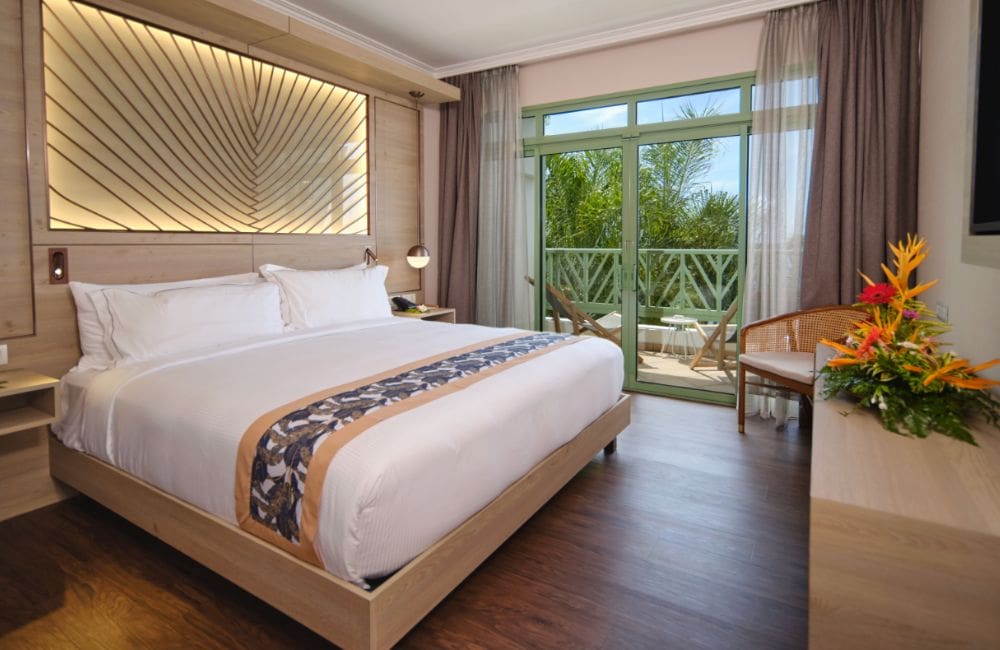 A suite with a balcony