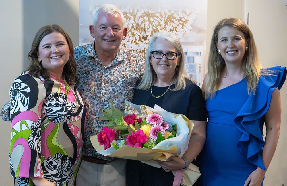 The Melhuish family: Hayley Bender, Doug and Narelle Melhuish and Tash Cook, owners of the family-run Holiday World travel agency.