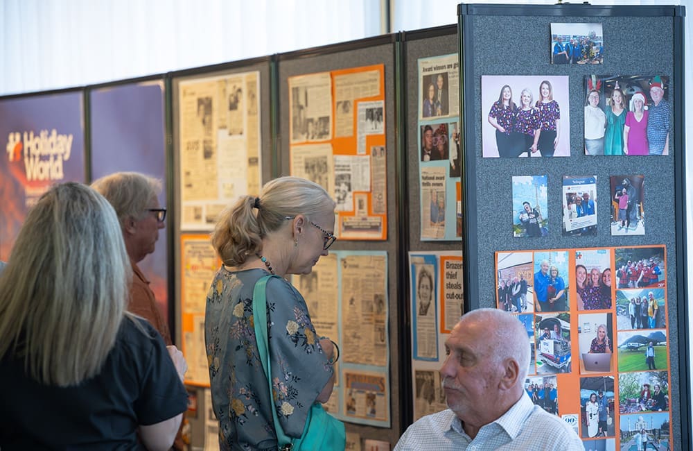 Guests reflect back on three decades of the agency at  the memory wall.