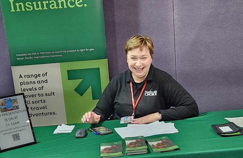 Caroline Sage from Panorama Cruise & Travel in the New South Wales city of Bathurst manned booths when suppliers were called to give 'silent presentations'.