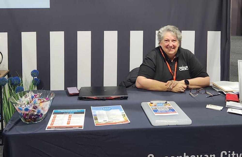 Volunteer Kathy Granger flew to Canberra from Burnie Travelcentre in Tasmania