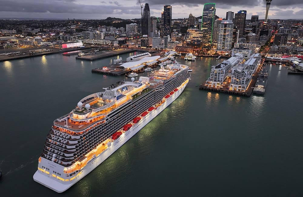 Royal Princess cruise ship in Auckland. Image: Princess Cruises