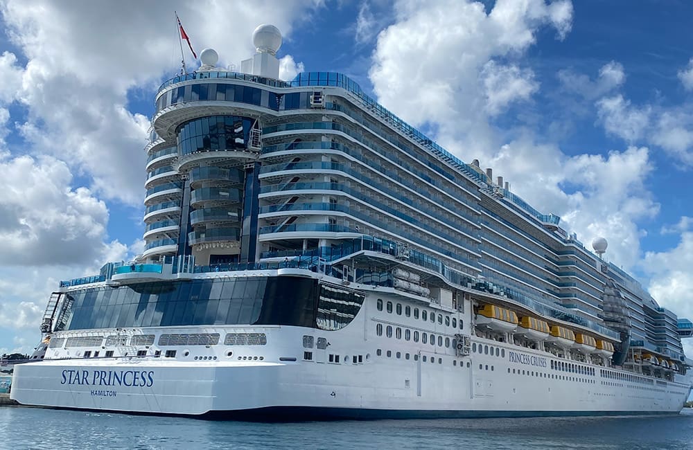 Star Princess docked at Nassau on her inaugural Caribbean cruise. Image: Cassie Tannenberg