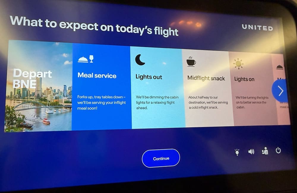 The journey planner for flight UA97. 