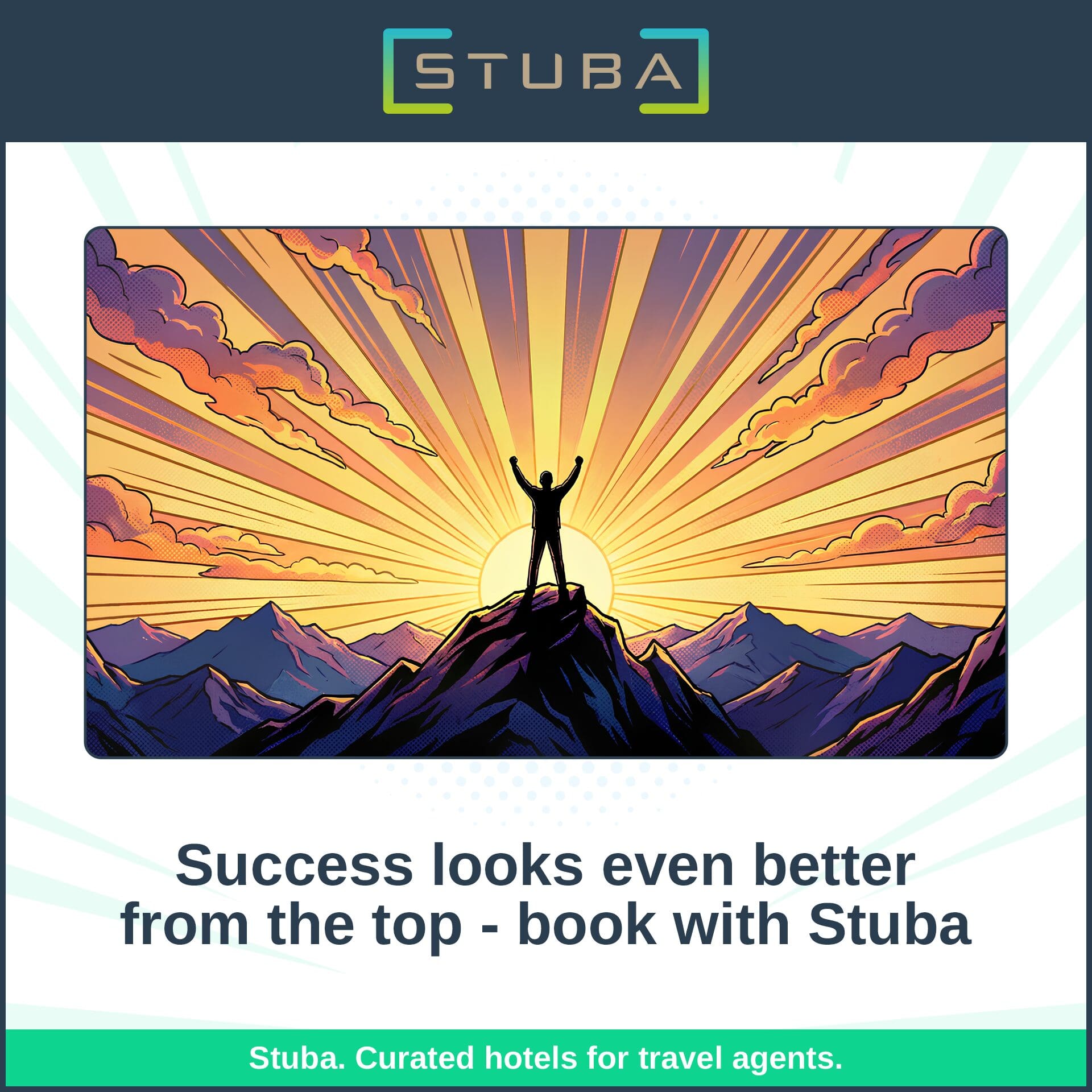 Social Media Tile • 7 • Success looks even better from the top book with Stuba 1