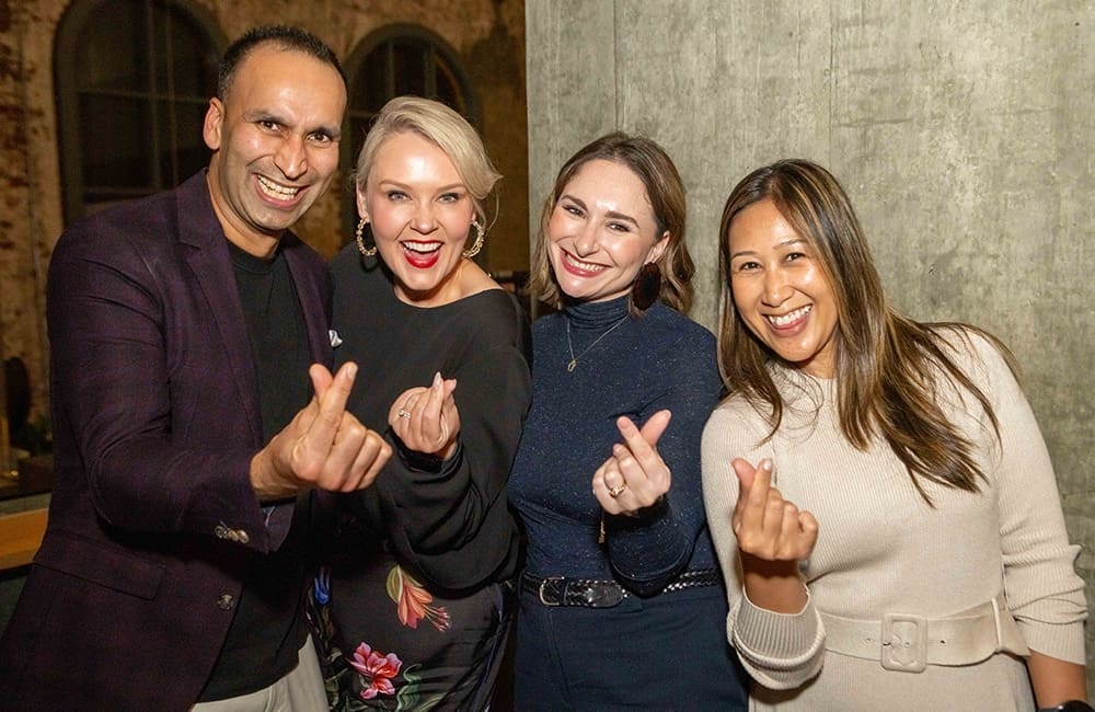 TAG Amplify conference: (L-R): Soni Barm (Pan Pacific Melbourne), Lauren Tesch (TAG), Mariavittoria Benedini (Pan Pacific Perth) & Pat Eastman (TAG).